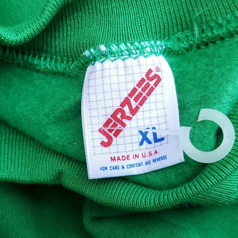 Vintage Jerzees Green Eagle Embellished Sweatshirt Crew Neck Deadstock NWT Sz XL - Picture 7 of 10